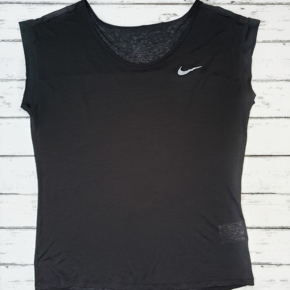 NIKE Sheer Black Dri-Fit Shirt - Picture 1 of 5